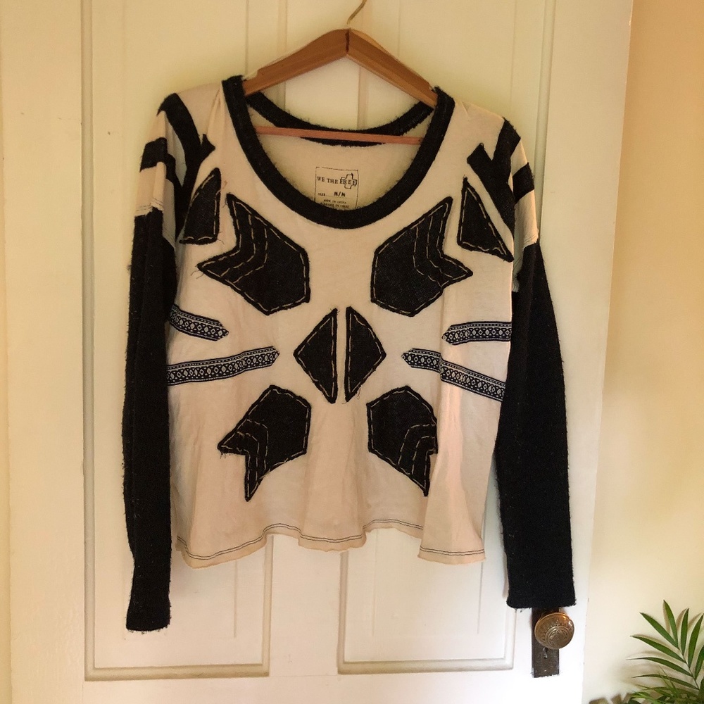 Free People - We the Free - Pattern Block Sweater